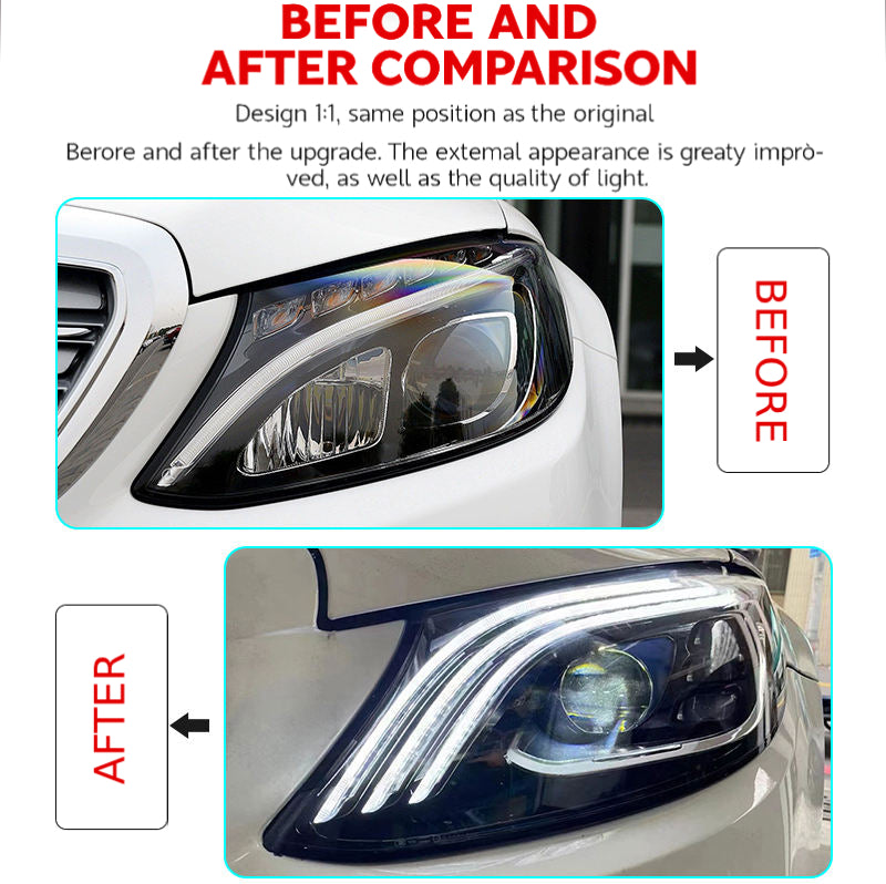 LED headlights for Mercedes-Benz C-Class W205 (2015–2021)
