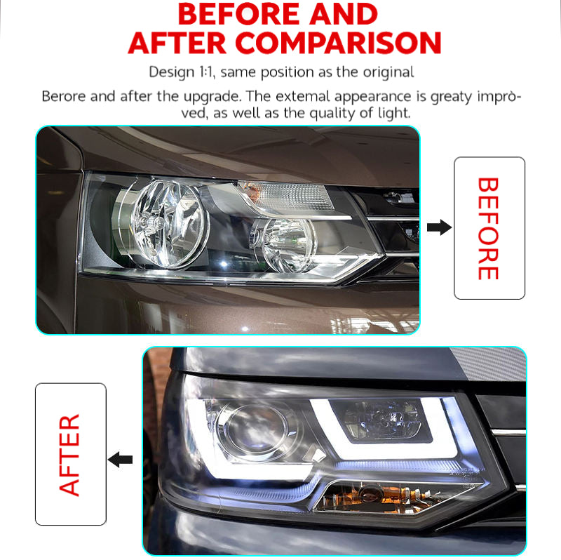 Fari anteriori a Led per VW Multivan T5 / Caravelle (2010–2015)