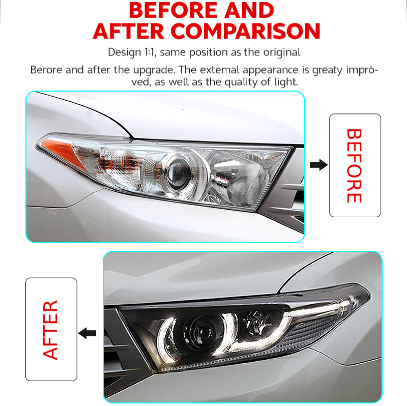 Fari anteriori a Led per Toyota Highlander (2012-2014)