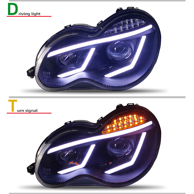 Fari anteriori a Led per Mercedes-Benz Classe C W203 (2000–2006)