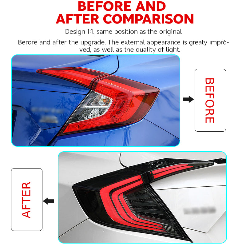 Luci posteriori a Led per Honda Civic (2016-2021)