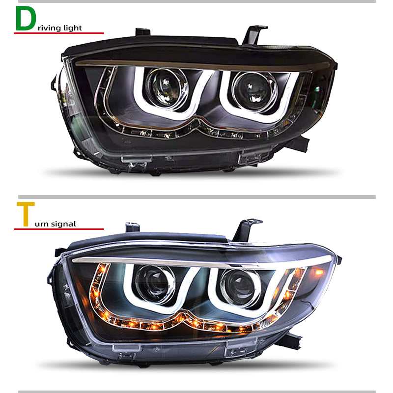Fari anteriori a Led per Toyota  Highlander (2009-2011)