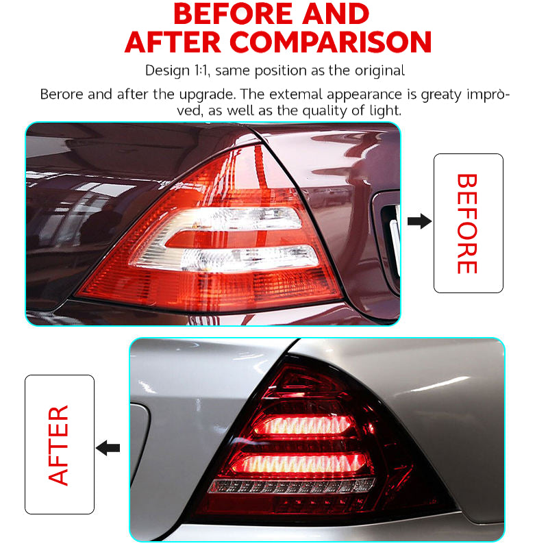 Luci posteriori a Led per Benz C-class W203 (2000-2006)