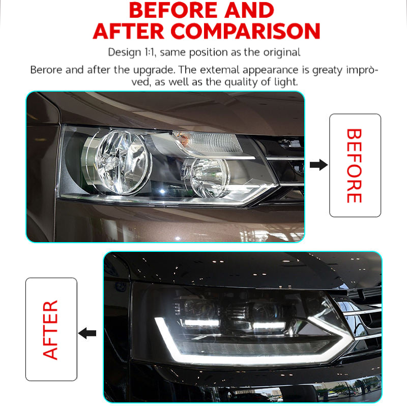 Fari anteriori a Led per VW Multivan T5 / Caravelle (2010–2015)