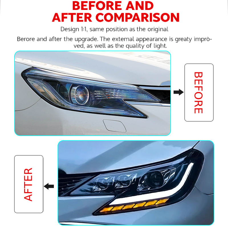 Fari anteriori a Led per Toyota Reiz Mark X (2013-2017)