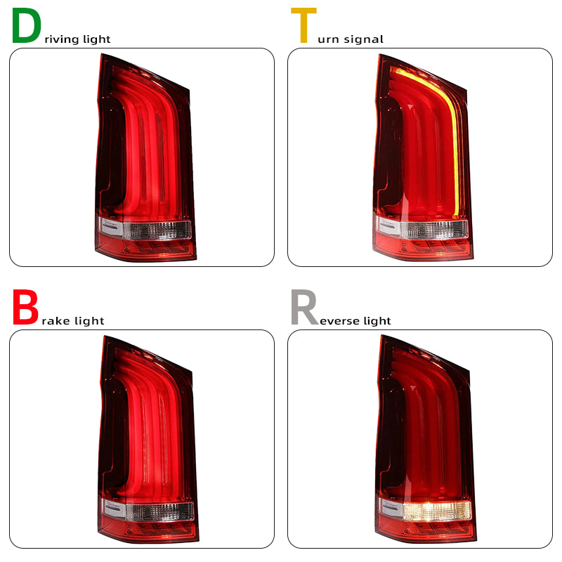 Luci posteriori a Led per Benz Vito V260 (2016-2021)