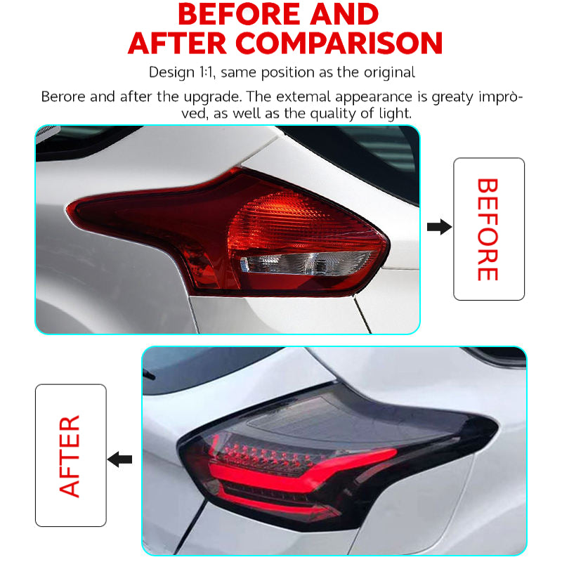 Fari posteriori a Led per Ford Focus MK3.5 (2015–2018)