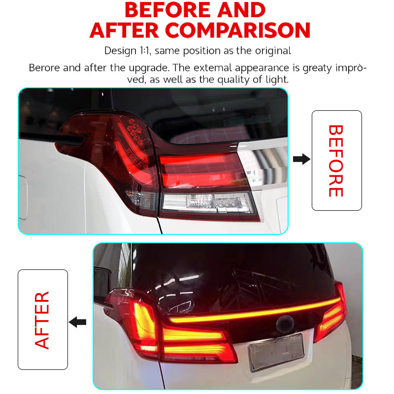 Luci posteriori a Led per Toyota Alphard (2015-2018)