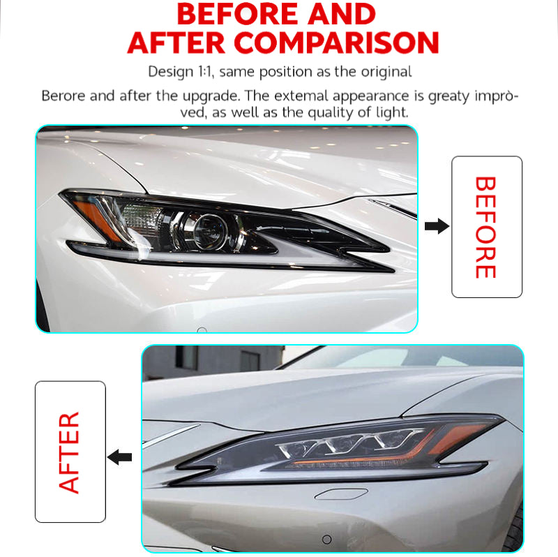 LED headlights for Lexus ES200 (2018–2021)