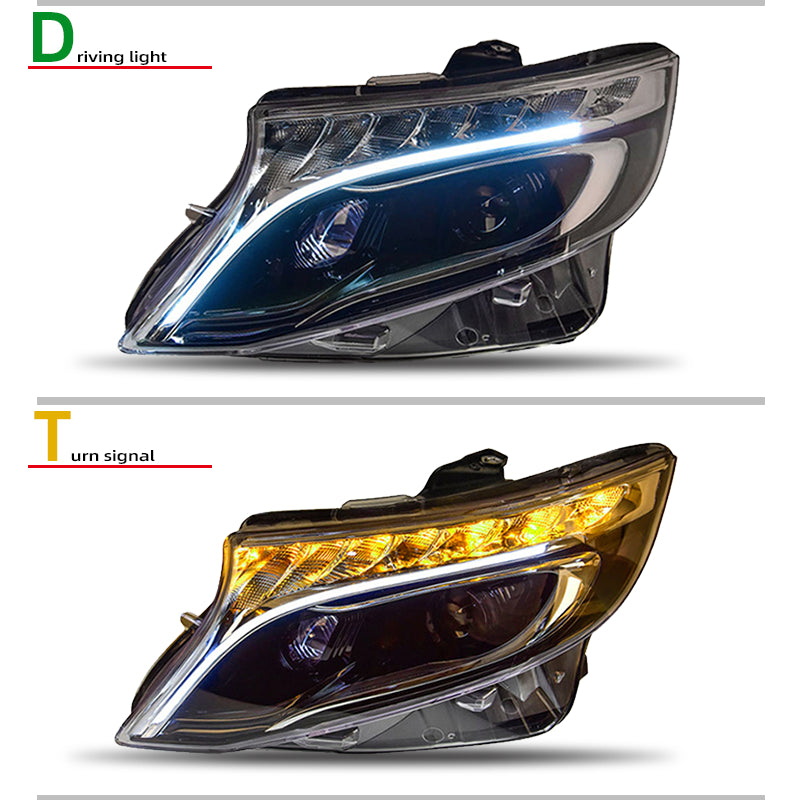 Fari anteriori a Led per Mercedes-Benz Vito W447 (2016–2023)