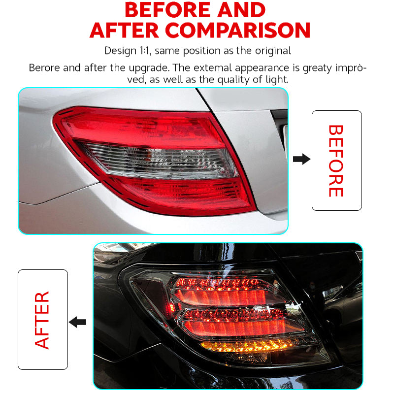 Luci posteriori a Led per Benz C-class W204 (2007-2014)