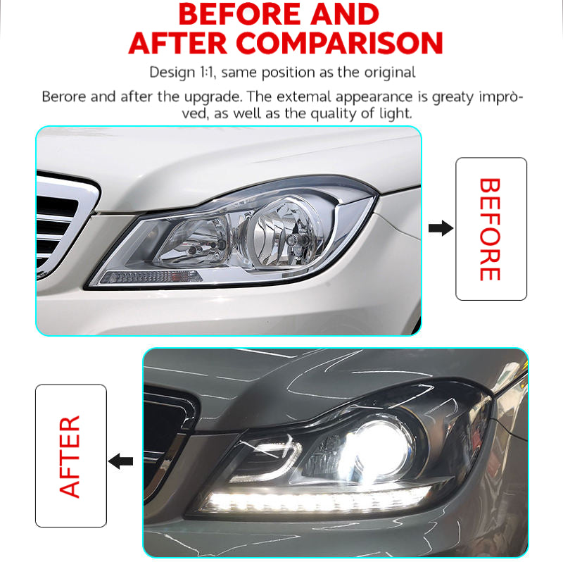 Fari anteriori a Led per Mercedes-Benz Classe C W204 (2011–2014)