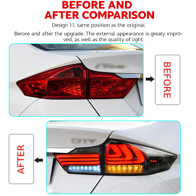 Luci posteriori a Led per Honda City (2015-2019)