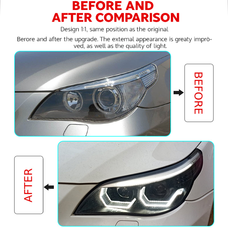 LED front lights for BMW E60 (2004-2010) 