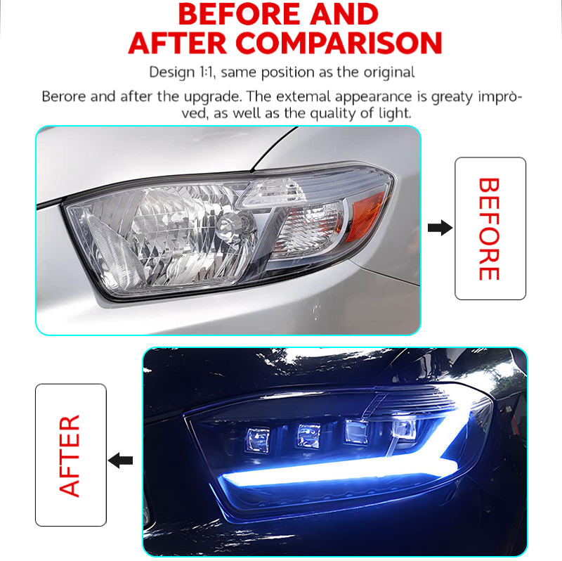 Fari anteriori a Led per Toyota Highlander (2009-2011)