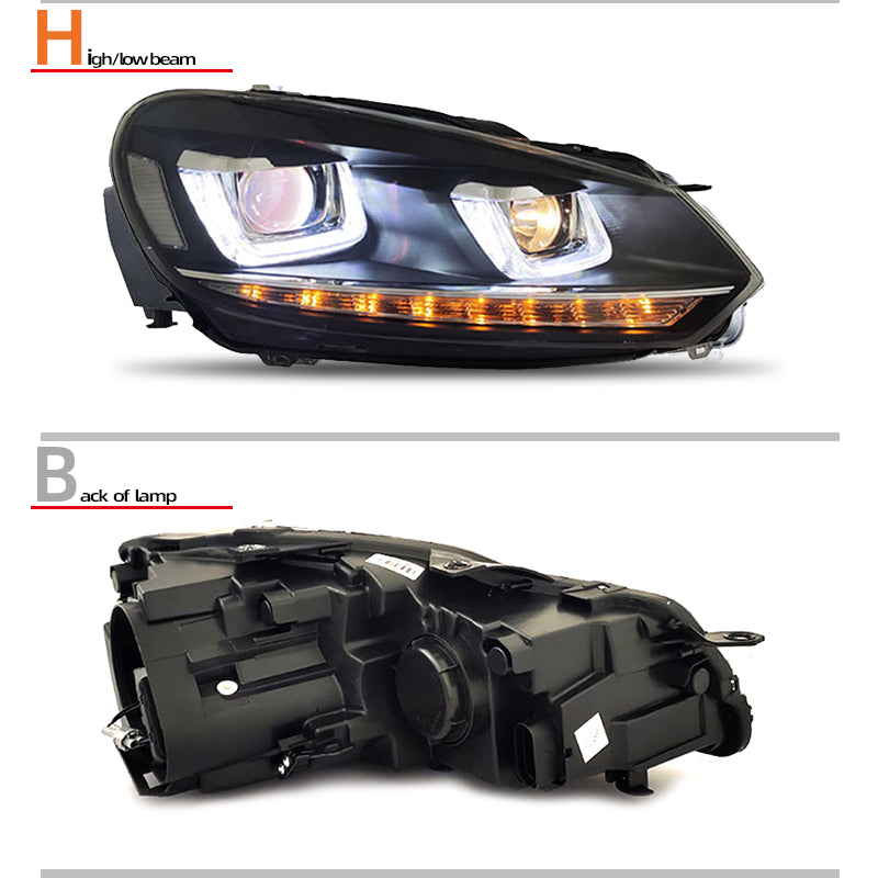 Fari anteriori a Led per VW Golf 6 (2010–2012)