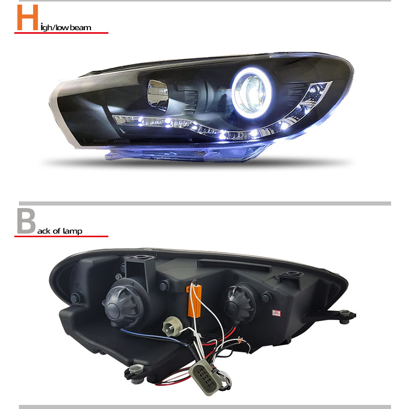 Fari anteriori a Led per VW Scirocco (2009–2016)