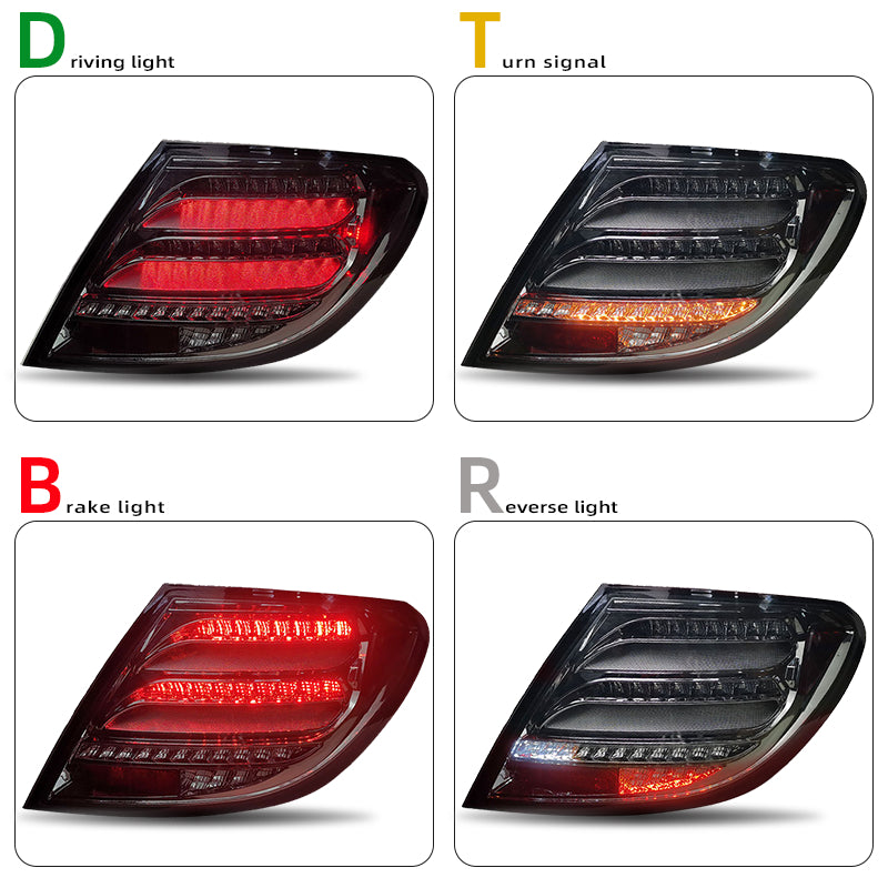 Luci posteriori a Led per Benz C-class W204 (2007-2014)