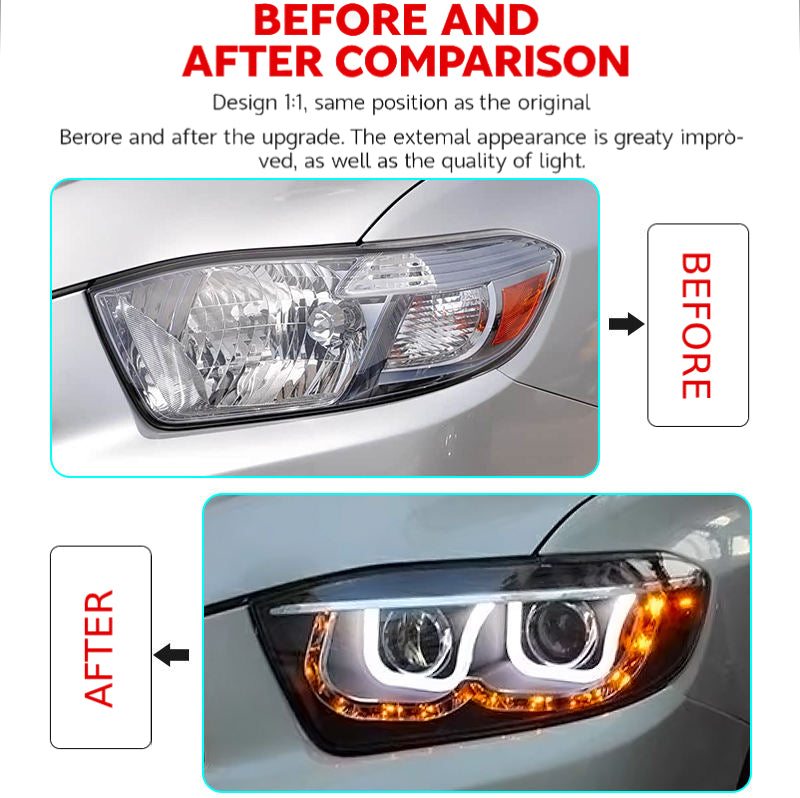 Fari anteriori a Led per Toyota  Highlander (2009-2011)