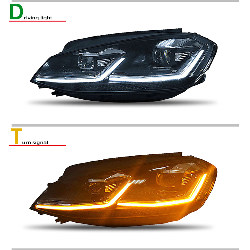 Fari anteriori a Led per VW Golf 7 (2013–2016)