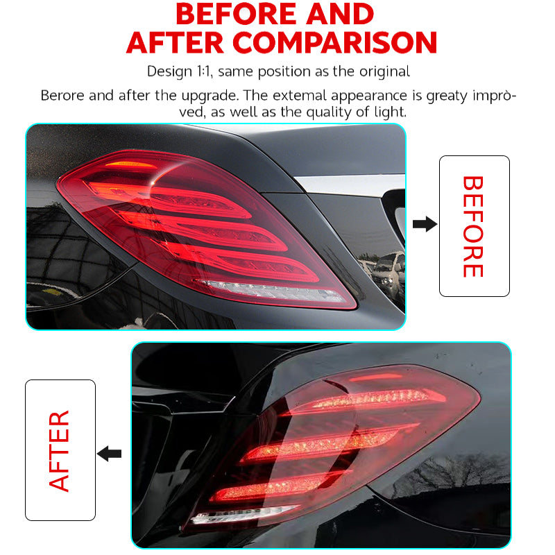 Luci posteriori a Led per Benz S-class W222 (2014-2017)