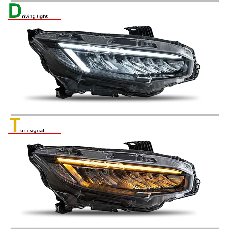 Fari anteriori a Led per Honda Civic (2016-2021)