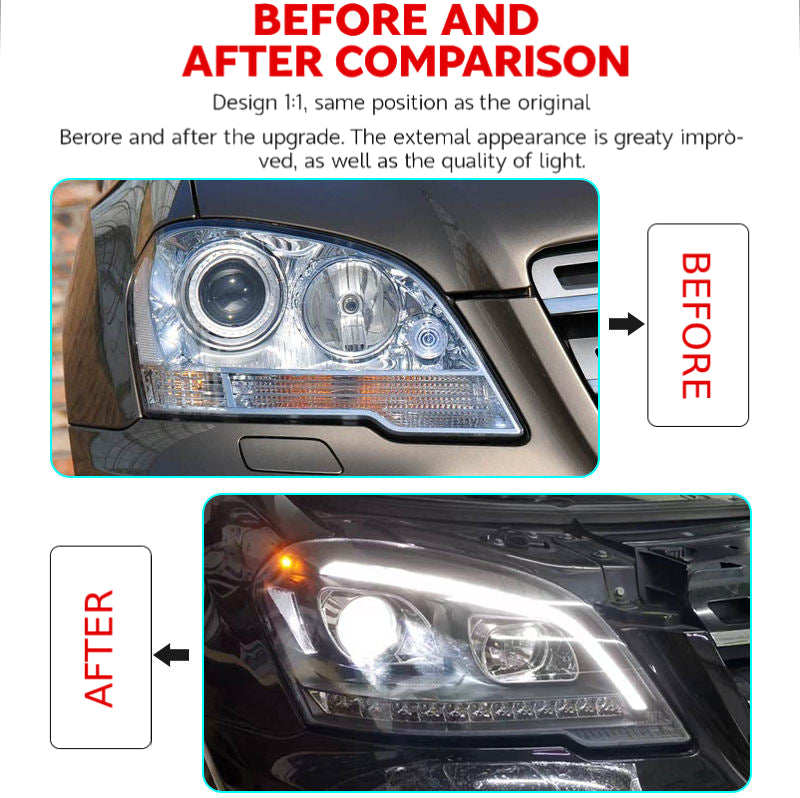 Fari anteriori a Led per Mercedes-Benz ML W164 (2009–2011)