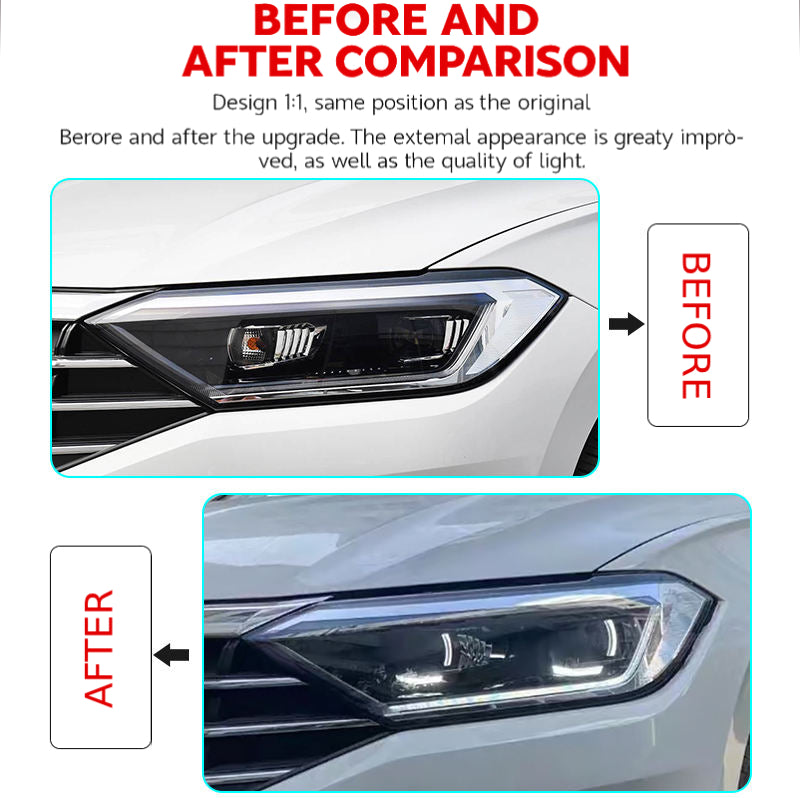 Fari anteriori a Led per VW Sagitar / Jetta (2019–2024)
