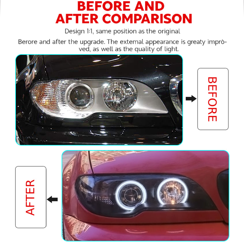 Fari anteriori a Led per BMW E46 coupé post-LCI (2003-2005)