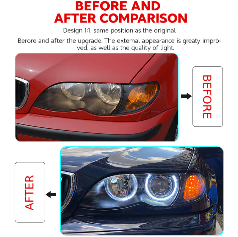 Luci anteriori a Led per BMW E46 post-LCI (2001-2005)