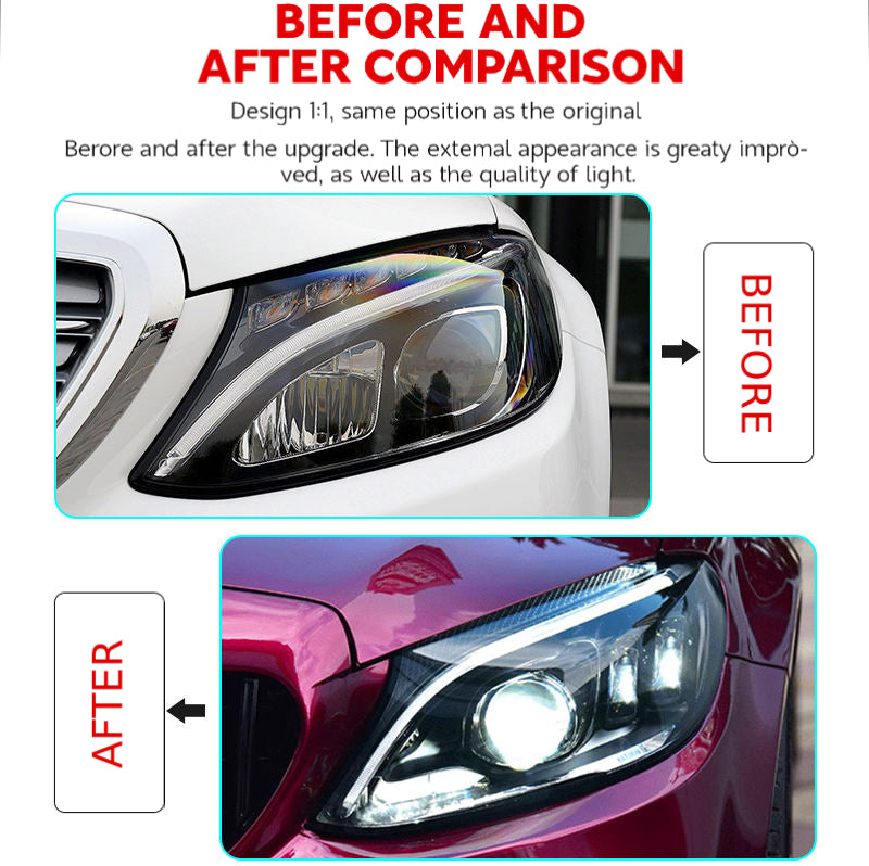 Fari anteriori a Led per Mercedes-Benz Classe C W205 (2015–2021)