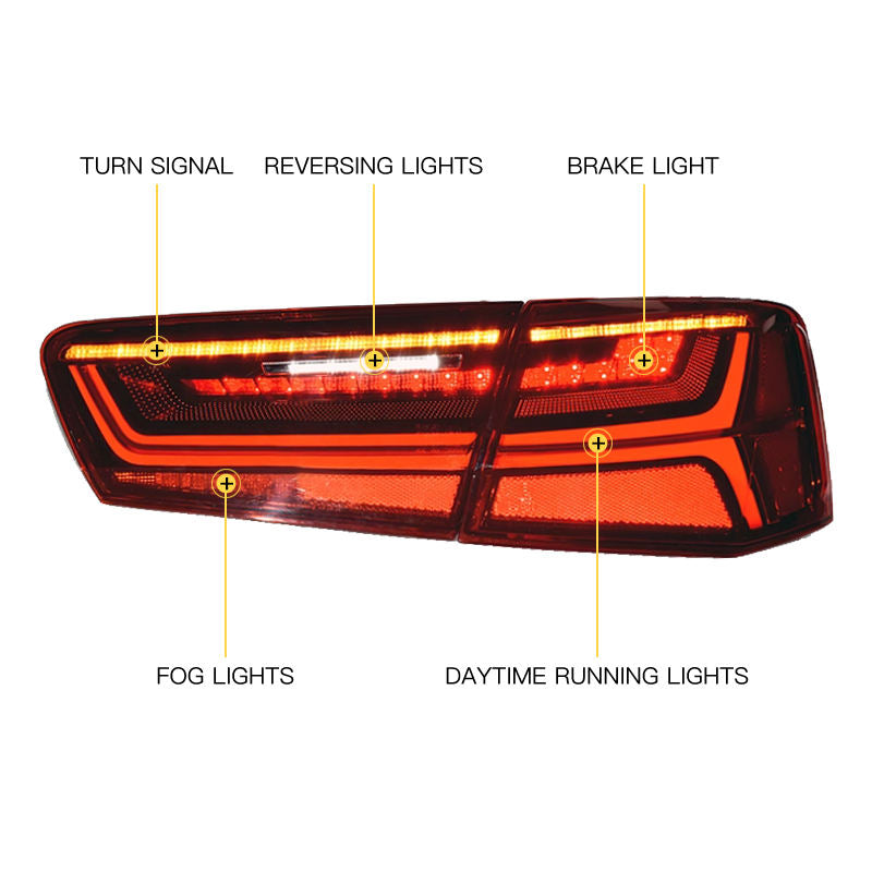 Fari posteriori a Led per Audi A6 / A6L C7 (2012–2015)