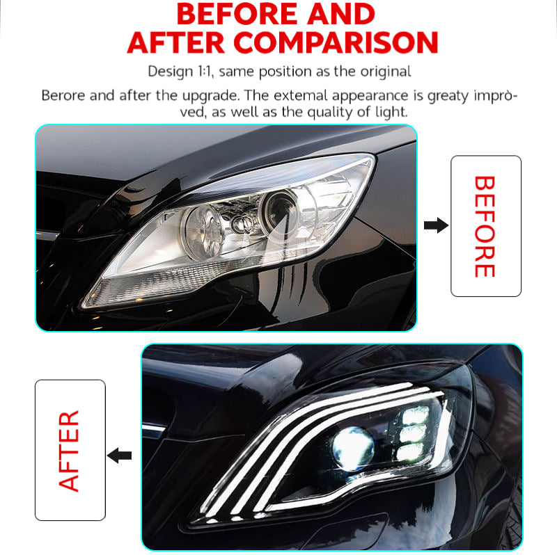 LED headlights for Mercedes-Benz R-Class W251 (2010–2017)