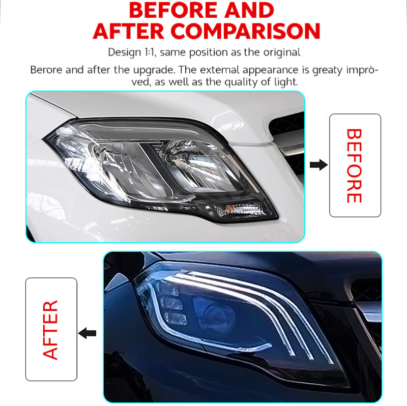 Fari anteriori a Led per Mercedes-Benz GLK (2013–2015)