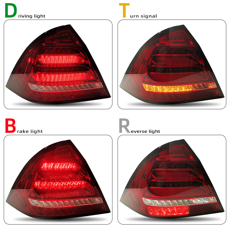 Luci posteriori a Led per Benz C-class W203 (2000-2006)