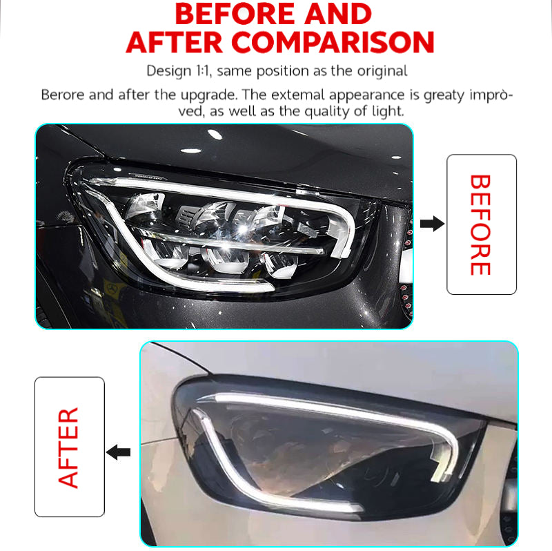Fari anteriori a Led per Mercedes-Benz GLC W253 (2020–2022)