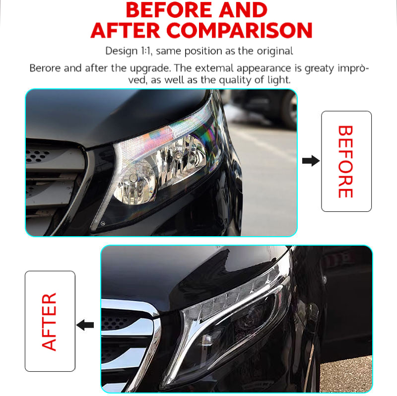 Fari anteriori a Led per Mercedes-Benz Vito W447 (2016–2023)