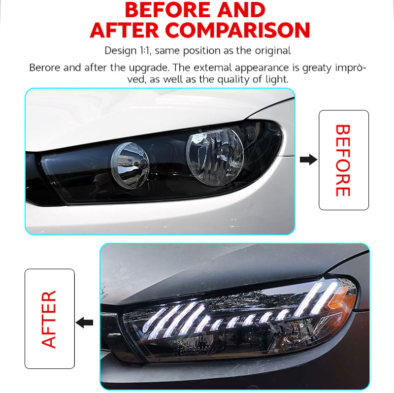 Fari anteriori a Led per VW Scirocco (2009–2016)