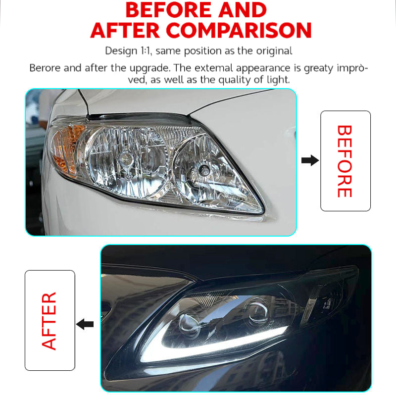 Fari anteriori a Led per Toyota Corolla (2007-2010)