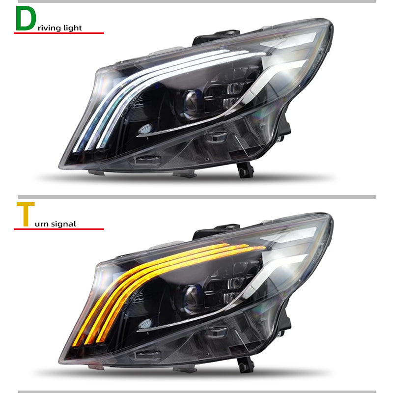 Fari anteriori a Led per Mercedes-Benz Vito W447 (2016–2021)