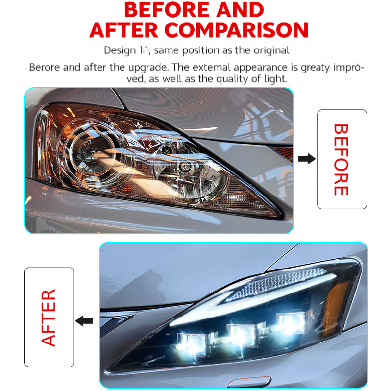 Fari anteriori a Led per Lexus IS250 / IS300 (2006–2012)
