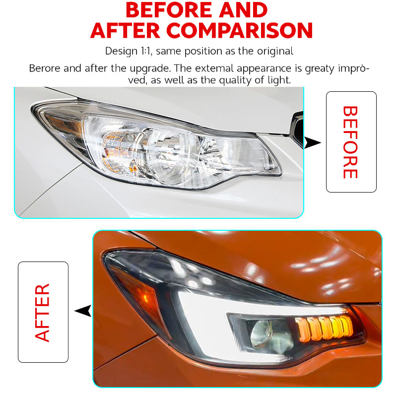 Fari anteriori a Led per Subaru XV (2012–2017)